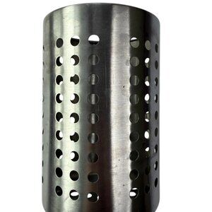 IKEA Stainless Steel Crock Caddy Utensil Holder 7 Inches Tall x 4 5/8" Diameter